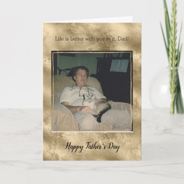 Gold Father's Day Card (Front)