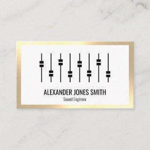 Gold Faux Audio Business Card