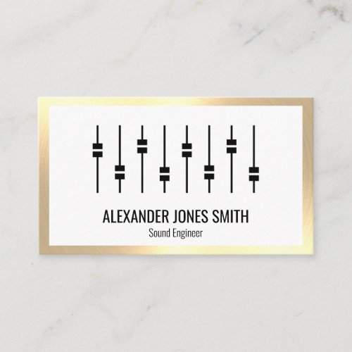 Gold Faux Audio Business Card