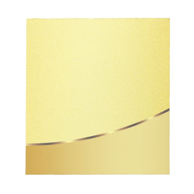 Gold Faux Boarder Striped Photo frame Autograph Notepad (Front)