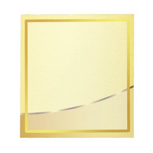 Gold Faux Boarder Striped Photo frame Autograph Notepad