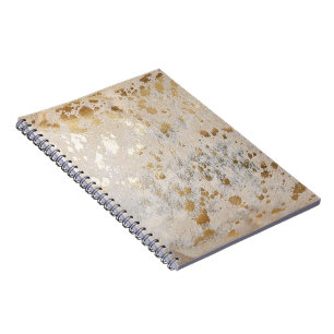 Gold Faux Cowhide Print Metallic Cowgirl Western Notebook