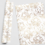 Gold Faux Elegant Hand Drawn Florals Wedding Gift Wrapping Paper<br><div class="desc">Gold Faux Elegant Hand Drawn Florals Wedding Gift Wrapping Paper

*fake foil - part of a collection</div>
