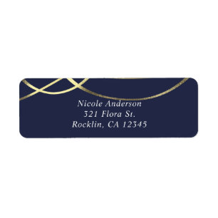 Gold Faux Foil Any Color Wedding Invitation Label