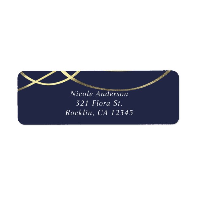 Gold Faux Foil Any Color Wedding Invitation Label (Front)