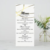 Gold Faux Foil Any Color Wedding Reception Menu (Standing Front)