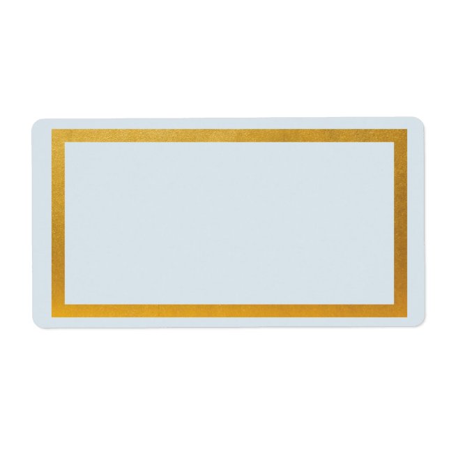 Gold faux foil blank address label (Front)