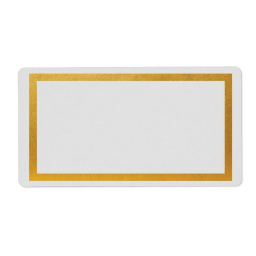 Gold faux foil blank address label