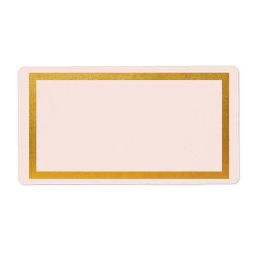 Gold Faux Foil Blank  Label