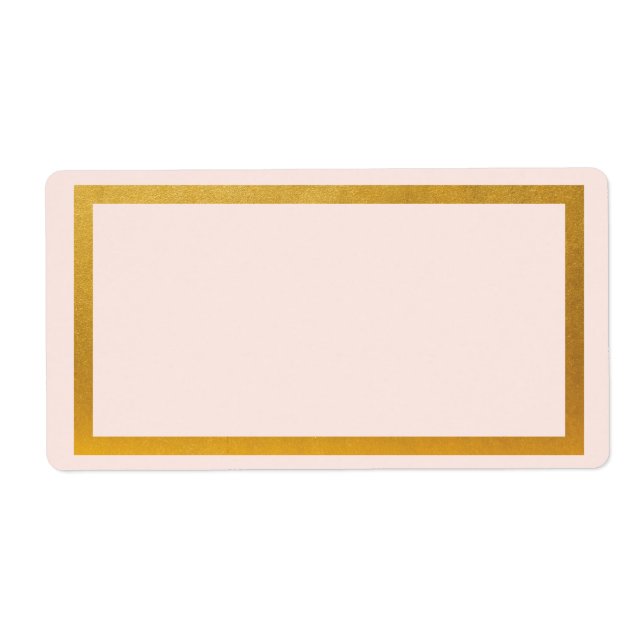 Gold Faux Foil Blank  Label (Front)