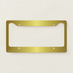 Gold Faux Foil Gradient or Ombre License Plate Frame
