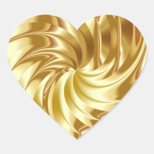 GOLD Faux Foil Heart Stickers