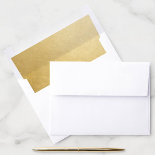 Gold Faux Foil Invitation and Card Envelope Liner