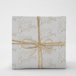 Gold Faux Foil Merry Christmas White Wrapping Paper Sheets<br><div class="desc">Merry Christmas text in faux gold foil on white wrapping paper sheets,  beautiful for your Christmas holiday gift giving.</div>