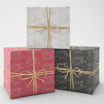 Gold Faux Foil Merry Christmas Wrapping Paper Sheets<br><div class="desc">Merry Christmas text in faux gold foil on white,  red and black wrapping paper sheets,  beautiful for your Christmas holiday gift giving.</div>