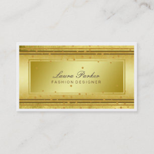 Gold Faux Foil Professional Elegant Confetti Chic Business Card