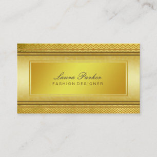 Gold Faux Foil Professional Elegant Confetti Chic Business Card