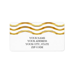 Gold Faux Foil Stripes Label