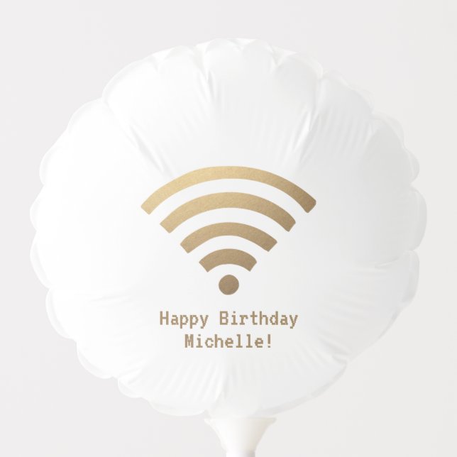 Gold Faux Foil Virtual Party Balloon (Front)