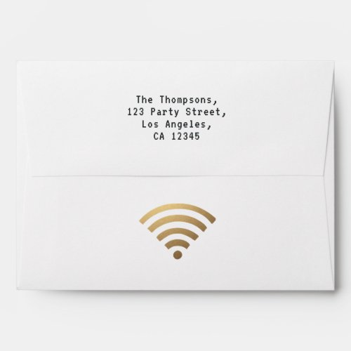 Gold Faux Foil Virtual Party Envelope