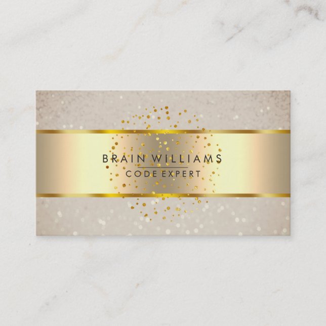 Gold Faux Foil Web Professional Minimal Elegant Business Card (Front)