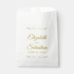 Gold Faux Foil Wedding Favor Bags