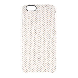 Gold Faux Glitter Chevron iphone6 Clear Case
