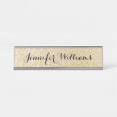 Gold Faux Glitter Custom Name Desk Name Plate | Zazzle