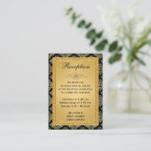 Gold FAUX Glitter Damask, Scroll Enclosure Card (Standing Front)