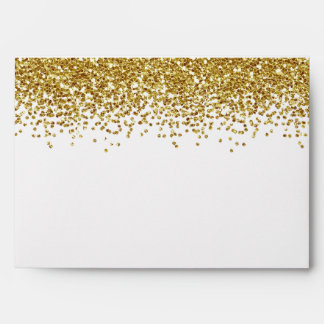 Gold Faux Glitter Envelope
