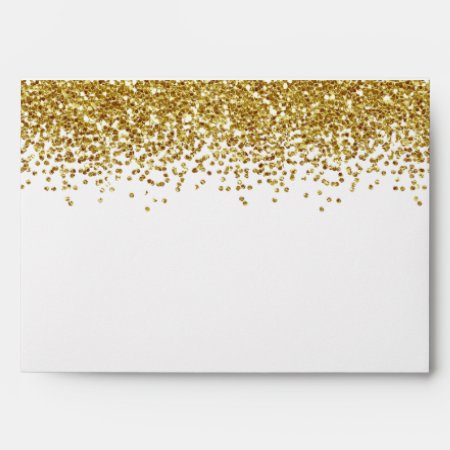 Gold Faux Glitter Envelope