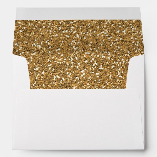 Gold Faux Glitter Envelope (Back (Bottom))