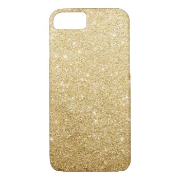 Gold Faux Glitter Luxury Iphone 7 Case by pinkbox at Zazzle