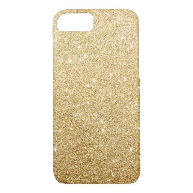 Gold Faux Glitter Luxury iPhone 7 Case (Back)