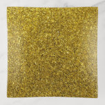 Gold Faux Glitter Modern Trinket Tray at Zazzle