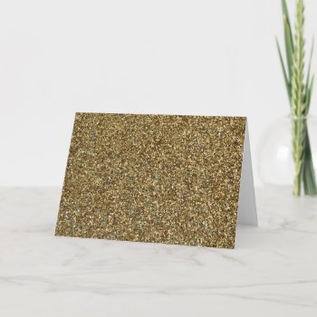 Gold (faux) Glitter Note Cards by Regella at Zazzle