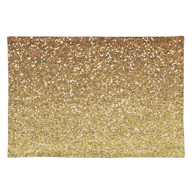 Gold Faux Glitter Ombre Placemat (Front)