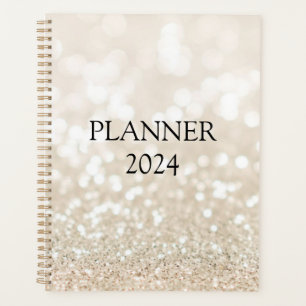 Gold faux glitter planner