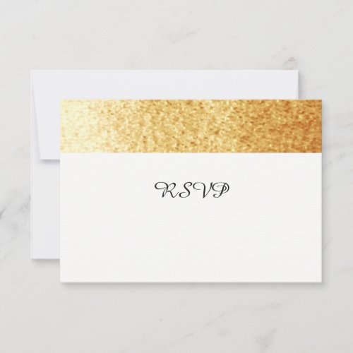 Gold Faux Glitter RSVP