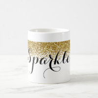 Gold Faux Glitter Sparkle Coffee Mug