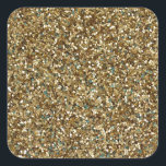 GOLD (faux) GLITTER Square Stickers<br><div class="desc">GOLD GLITTER PRODUCTS - Customize as you wish!  Add a title,  name,  etc.,  or change background color on most products.

Questions? Regella@Rocketmail.com</div>