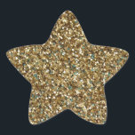 GOLD (faux) GLITTER STAR STICKERS<br><div class="desc">GOLD (faux) GLITTER PRODUCTS - Customize as you wish!  Add a title,  name,  etc.,  or change background color on most products.

Questions? Regella@Rocketmail.com</div>