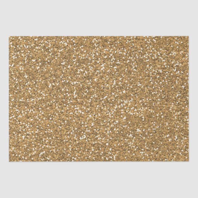 Gold Faux Glitter Tissue Paper (Front)