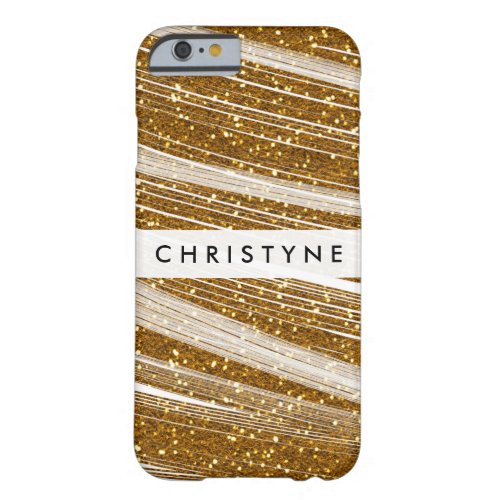 Gold Faux Glitter White Sparkle Glamour Phone Case