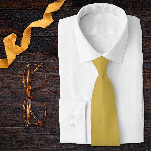 Gold, Faux Gold, Mustard Yellow Neck Tie (Creator Uploaded)
