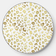 Gold Faux Metallic Leopard Cheetah Print