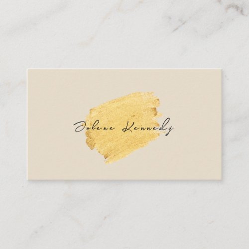 Gold Faux Modern Professional Luxury Chic Unique Business Card