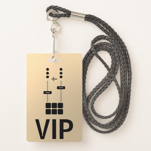 Gold Faux VIP DJ Badge