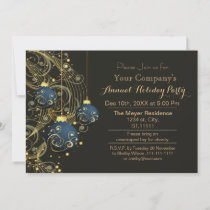 Gold Festive Corporate holiday party Invite