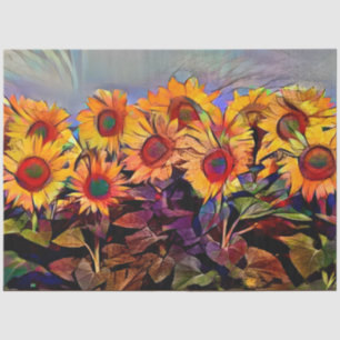 Gold Field Of Sunflowers Elegant Collection Tissue Paper